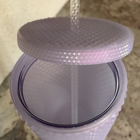 NWT Starbucks Snow White Ice Iridescent Cold Cup Studded Tumbler 2021 Winter - Picture 7 of 9